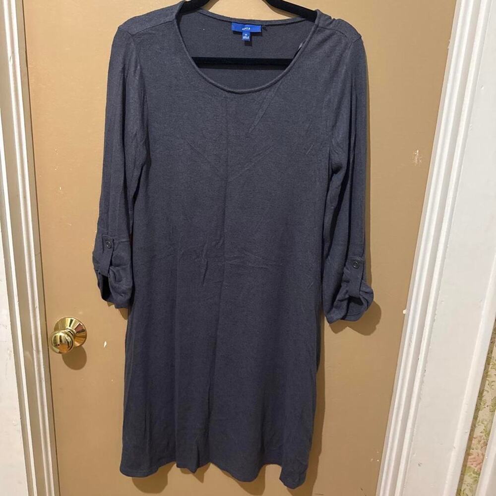Apt9 gray long sleeve dress